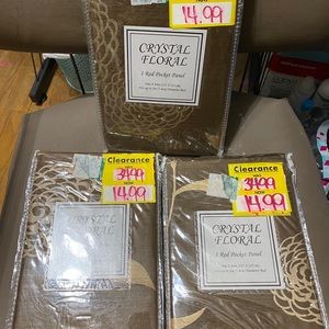 SOLD - BRAND NEW CURTAINS - 3 Packages
